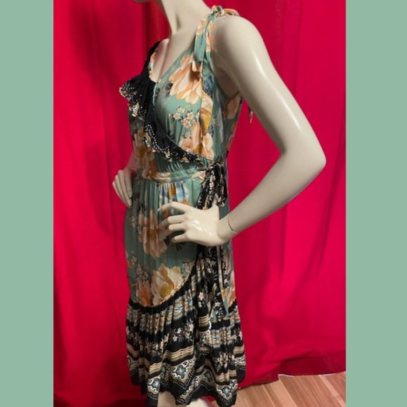 Farm Rio for Anthropologie Monica Wrap Dress Size Small - Picture 6 of 9
